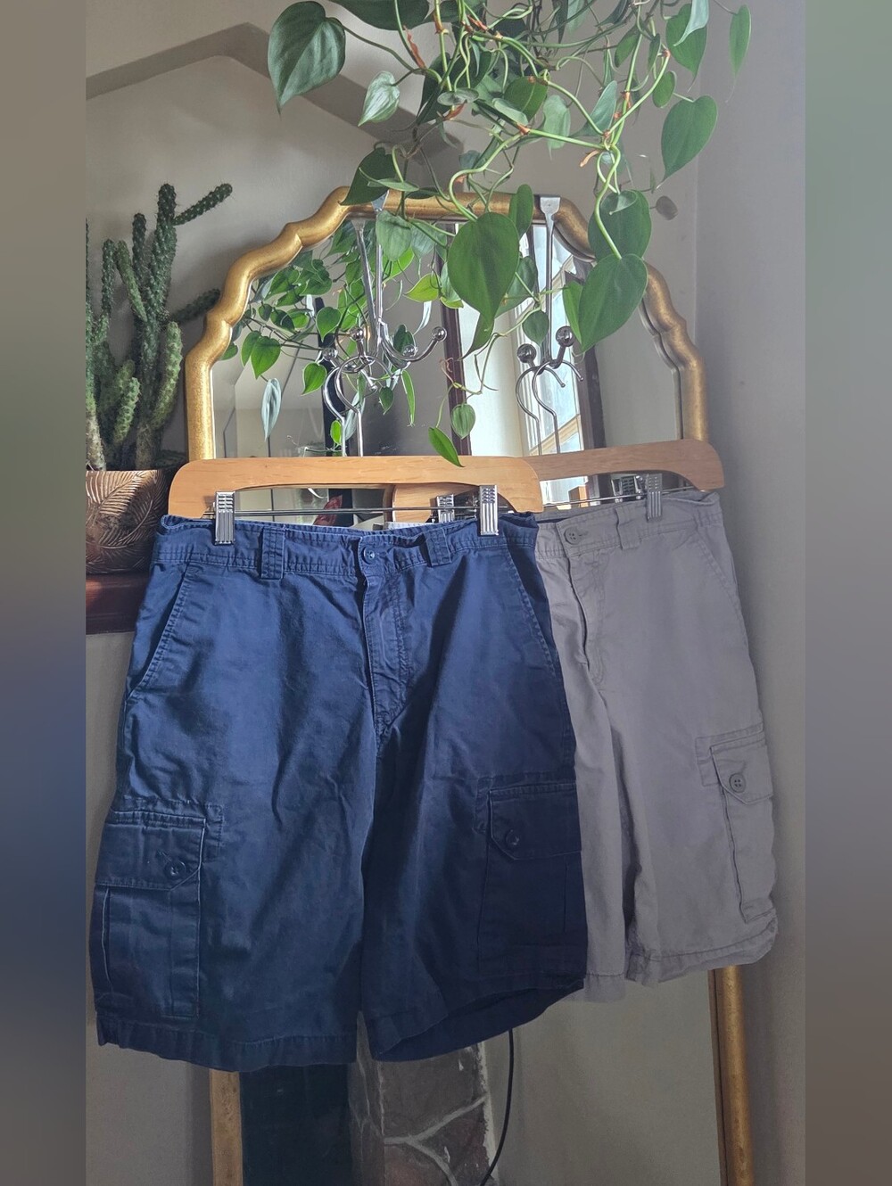 Teen Kids Ralph Lauren Polo Two Cargo Shorts Navy Beige 16